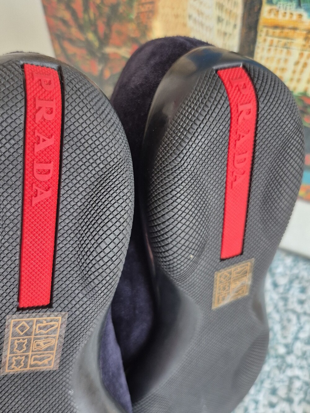 【READ! 】NEW ★AUTHENTIC PRADA suede Shoes - Picture 13 of 15